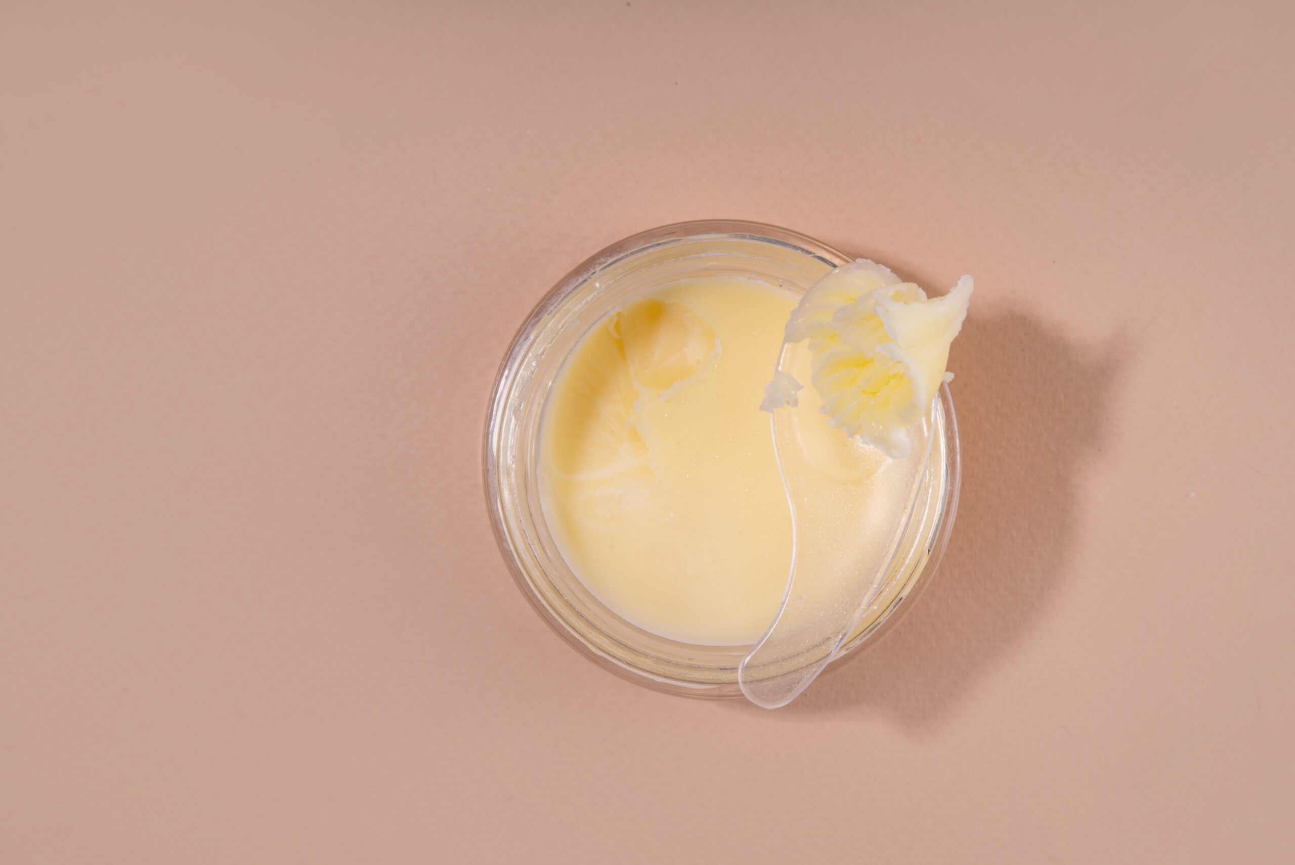 Tallow cream, serum and facial skin care products in sticks. Trendy cream based on animal fat, concept of natural moisturizing, skin restoration, healthy organic fatty acids, vitamins beauty care Tallow cream